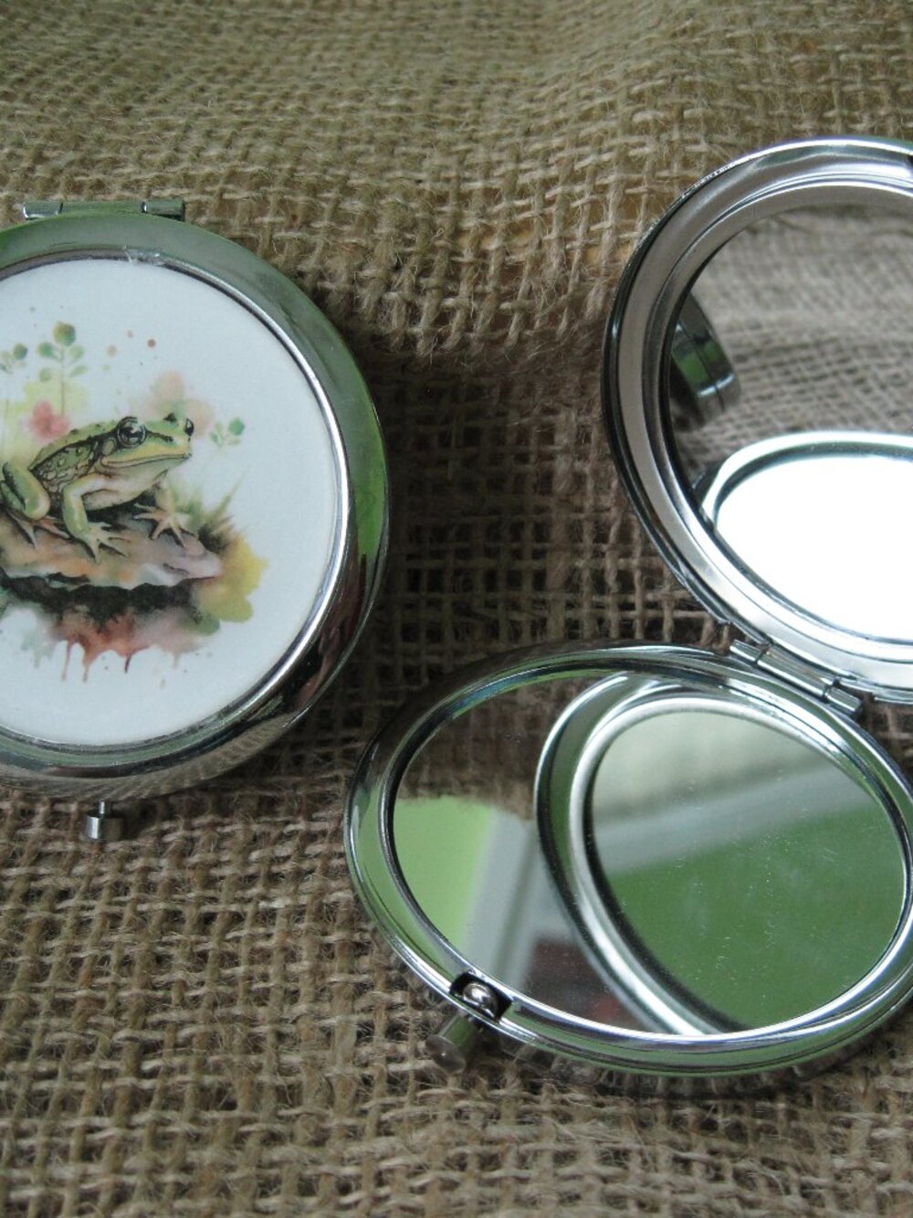 Frog Themed Compact/Pocket Mirror